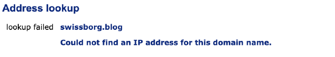 Domain name lookup